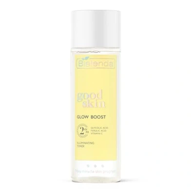 Imagen de Bielenda Good Skin Glow Boost Tónico Iluminador, Loción Facial con Vitamina C, Ácido Glicólico y Ferúlico, Reafirma la Piel, Para Todo Tipo de 200 ml