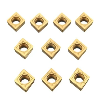 Imagen de EsportsMJJ 10Pcs Ccmt060204 Us735 Ccmt 21.51 CNC Carburo Insertos para Acero/Acero Inoxidable