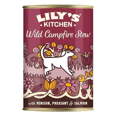 Imagen de Lily&#039;s Kitchen Latas de alimento húmedo natural para perros adultos: receta Guiso caldereta silvestre, sin cereales (6 x 400g latas)
