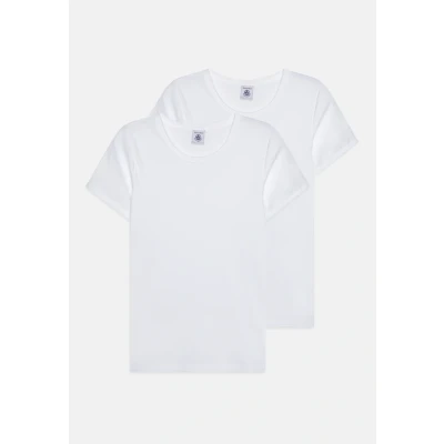 Imagen de Petit Bateau Junior TEE Permanent 2 PACK Camiseta interior para niños, Talla: 8a, White