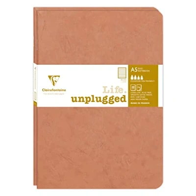 Imagen de Clairefontaine 733176C Age Bag DUO set de 2 cahiers piqués 14,8x21cm 96p ligné tabac