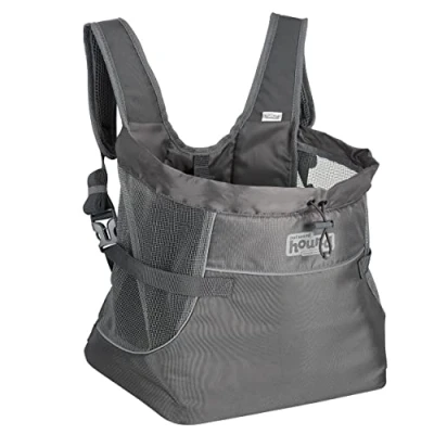 Imagen de Outward Hound PupPak Transportín Frontal para Perro, Mediano, Color Gris