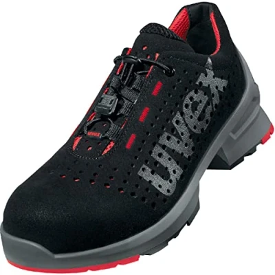 Imagen de Uvex 1 Zapatos de Seguridad S1 SRC ESD Negro Rojo, Talla:44