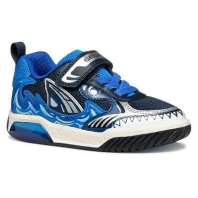 Imagen de Geox Light UP INEK BOY Zapatillas para niños, Talla: 27, Navy/light blue Zapatos
