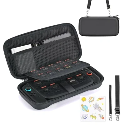 Imagen de Younik Switch 2 Funda para NS (2025), de Transporte con 19 Ranuras Tarjetas Juego, 4 in 1 Accesorios Incluye Correa el Hombro, muñeca y calcomanías