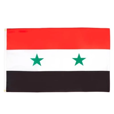 Imagen de AZ FLAG Bandera Siria 90x60 cm 100% Poliéster Con Ojales de Metal integrados 50g Colores Vivos Y Resistente A La Decoloración