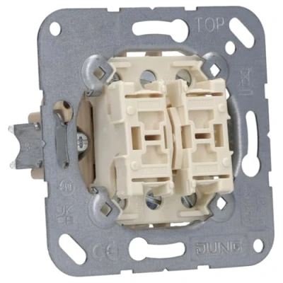 Imagen de JUNG 509U Mecanismo Interruptor, 10 AX / 250 V, Doble Conmutador