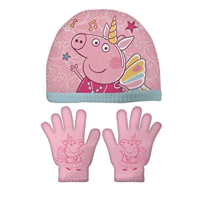 Imagen de ARDITEX PP14809 Set de Guantes mágicos y Gorro poliéster EONE Peppa Pig