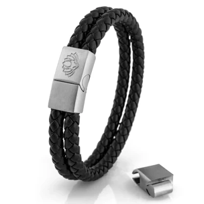 Imagen de Akitsune Simplicitas Pulsera, Hombre, Talla: 21cm, Silver black