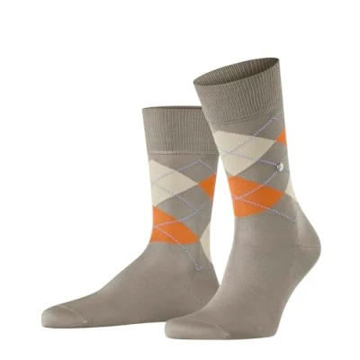Imagen de Burlington Manchester M So algodón estampados 1 par, Calcetines Hombre, Beis Cognac 4180, 40 46