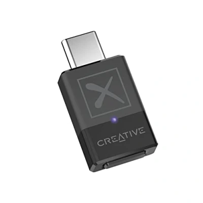 Imagen de Creative BT W5 Transmisor de Audio Smart Bluetooth 5.3 con aptX Adaptive, Alta resolución 24 bits/96 kHz, función Cambio Dispositivo, Funciona PC/Mac/Consolas Juegos