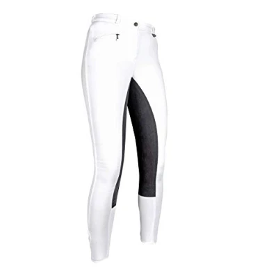 Imagen de HKM Niños y Mujer equitación Basic Ganz Ribete, Todo el año, Hombre, Color Blanco Blanco/Negro, tamaño Damengrösse 34