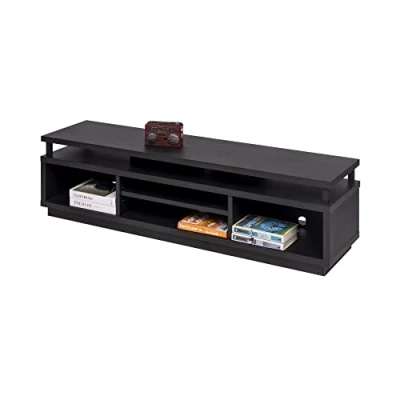 Imagen de Iris Ohyama, Mueble de TV /TV mueble/ con 5 estantes abiertos / hasta 65, Madera maciza, orificios para cables, Oficina, Sala Cabinet Middle OTS 150M Roble negro