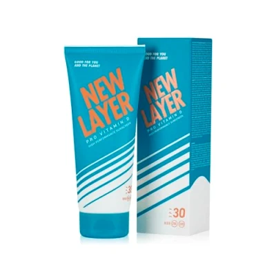 Imagen de NEW LAYER Protector Solar SPF 30 Pro Vitamina D Libre de Microplástico Reef friendly Octocrylene Resistente al agua (200ml)