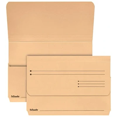 Imagen de Esselte Portadocumentos A4+, Pack de 1, Capacidad 200 Hojas, Archivadores Ampliables, Carpetas Ecológicas Fabricadas con Tarjeta 100% Reciclada, Organizador Papeles Gran Tamaño, Beige, 15840