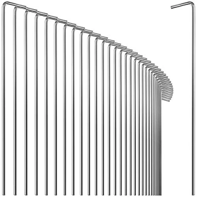 Imagen de com four® 36x Clavijas de Tienda Acero: largas y robustas para Acampar al Aire Libre Ideales Terreno Normal Duro Ø 4 mm