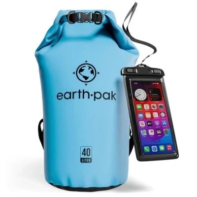 Imagen de Tierra Pak Original Bolsa Seca con Resistente al Agua Teléfono móvil, Color Azul Claro, tamaño 40 L, Volumen Liters