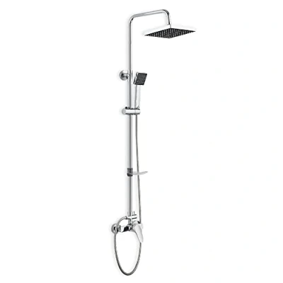 Imagen de DP Griferia Set de ducha extensible con grifo monomando incluido, Plateado