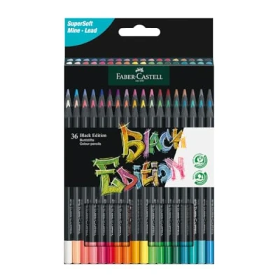 Imagen de Faber Castell 116424 Estuche de 24 lápices colores Black Edition