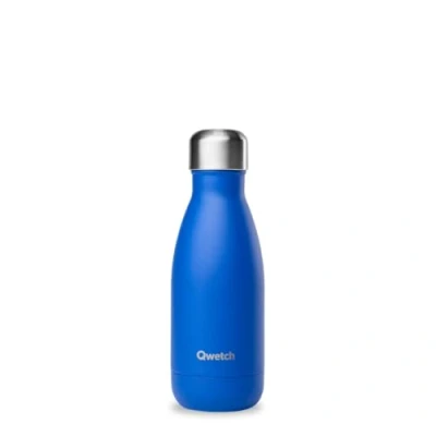 Imagen de Qwetch Botella isotérmica azul mallorelle 260 ml Nomade Inox 24 h fría y caliente impermeable, libre de BPA reutilizable