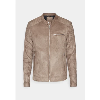 Imagen de Only &amp; Sons Onsgus Racer Jacket Chaqueta de cuero sintético, Hombre, Talla: Small, Brown