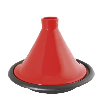 Imagen de Crealys 509833 tajine hierro rojo dimensiones: 0=31cm / a= 25cm 4,7 kg