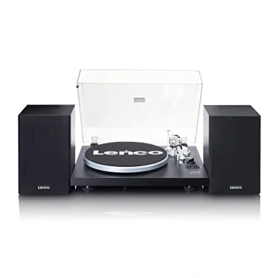 Imagen de Lenco LS 500 Giradiscos Hi Fi Con Bluetooth altavoces externos 2 x 30 W RMS Transmisión por correa Preamplificador Carcasa MDF Negro