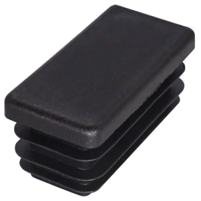 Imagen de SKIR&#039;CO 40 tapones rectangulares de plástico 20 x mm, tapas tubo mate, insertos rectangulares, para postes valla, color negro RAL 9005