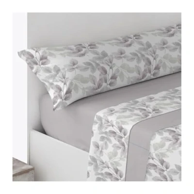 Imagen de Acomoda Textil Juego Sábanas Microfibra con Bajera Ajustable, Encimera y Funda Almohada para Cama Individual Matrimonio. Verano Invierno Cómodas Transpirables. (Tauste Gris, 105 cm)