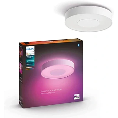 Imagen de Philips Hue Lámpara de Techo LED Inteligente Xamento, 33W 2450 lúmens Luz Blanca y Colores, Compatible con Alexa Google Home, Color Blanco, 38cm diámetro