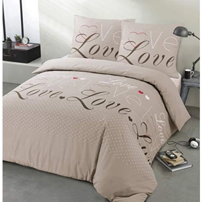 Imagen de Vision Love Juego de funda nórdica 240 x 220 cm con 2 fundas almohada 65 cm, 100 % algodón