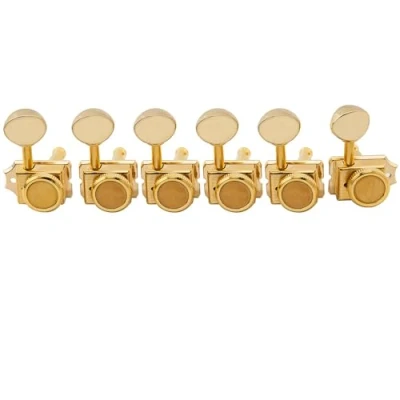 Imagen de Musiclily Pro Vintage 6 en Línea Guitarra Clavijas Afinación Bloqueo Locking Tuners Clavijeros Bloqueantes para Eléctrica Squier Classic Vibe Strat Tele, Dorado