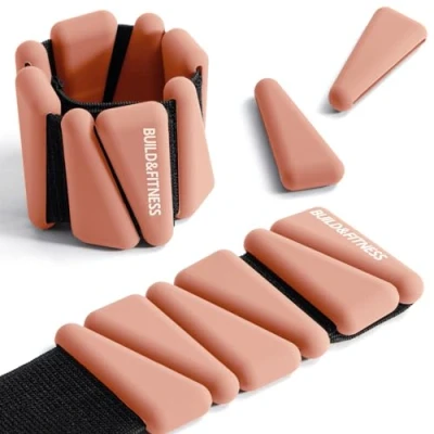 Imagen de Pesas de muñeca y tobillo, bandas ajustables Para entrenamientos mujeres hombres, juego 2, 1 kg 2 kg, trotar, caminar, yoga, baile, pilates, aeróbic, entrenamiento fuerza