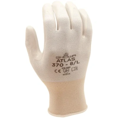 Imagen de Showa 5410306 guantes 370 nbr, blanco, ce 2 nitrilo, tamaño 6 / s