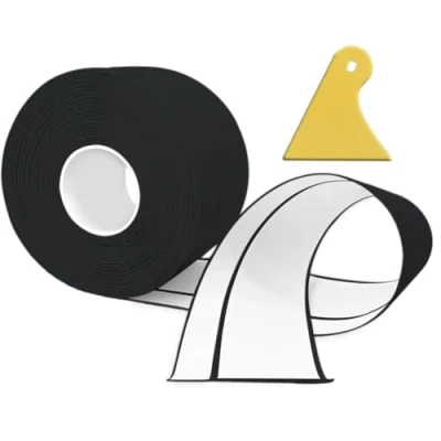 Imagen de Rodapié flexible autoadhesivo, 12M cocina PVC 50x20mm, autoadhesivo para y baño 5x2 negro