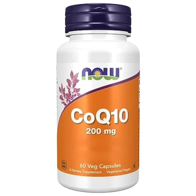 Imagen de Now Foods, CoQ10 200mg, Coenym Q10, Alta Dosificación, 60 Cápsulas veganas, Testado en Laboratorio, Sin Gluten, Vegetariano, Soja, OGM