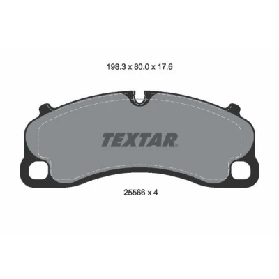 Imagen de TEXTAR 2556601 Juego de pastillas freno con contacto avisador desgaste PORSCHE: 718 Cayman Coupé, Cayman, Boxster Cabrio