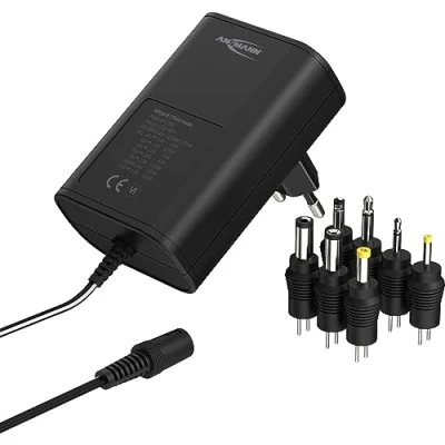 Imagen de ANSMANN APS 1500 Alimentatore 12 V Spina di alimentazione Fino a MAX. mA (con 7 adattatori universali) Adattatore per l&#039;alimentazione molti piccoli dispositivi elettrici