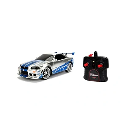 Imagen de Jada Fast&amp;Furious Coche RC 2002 Nissan Skyline GT R 1:16 (Radiocontrol con Mando) Blanco/Azul (253206007)