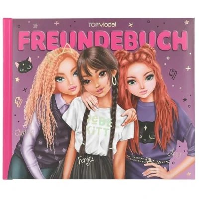 Imagen de Depesche Amigos TopModel Rebel Kitty 13200 en Lila y Negro, con diseño de Modelo Gatos, Libro la Amistad 108 páginas para Escribir Decorar, Multicolor