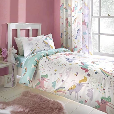 Imagen de Bedlam Juego de Funda edredón, diseño Unicornio, Multicolor
