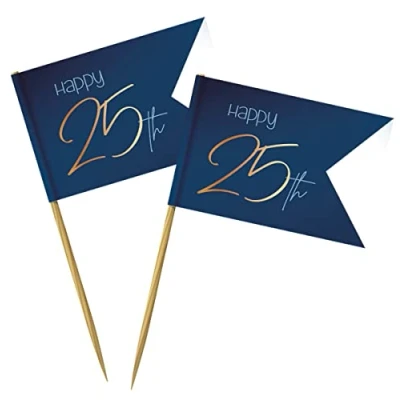 Imagen de Folat Recogedores de Fiesta Elegante Verdadera azul Años 36 piezas, color blue, Número 25 (66825)