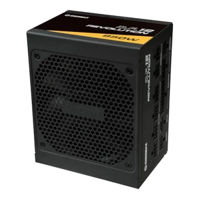 Imagen de Fuente de alimentación ultracompacta ENERMAX Revolution D.F. 12 ATX3.1 PCI e 5.1 850W 80Plus Gold (Completamente Modular, 50% Semi fanless, 12V 2x6); ETV850G, Negro