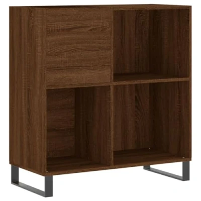 Imagen de vidaXL Mueble Discos Madera contrachapada Roble marrón 84,5x38x89 cm