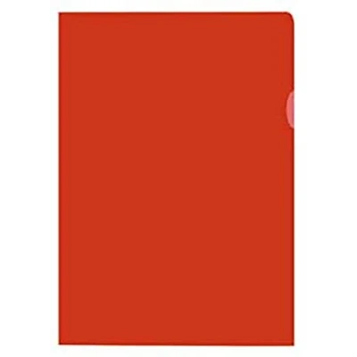 Imagen de Kangaro Fundas para documentos (A4, polipropileno, 120 micras, grano transparente, 10 unidades), color rojo