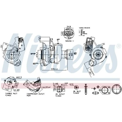 Imagen de NISSENS 93564 Turbocompresor de gases escape eléctrico BMW: 1 Hatchback, 3 Touring, Berlina