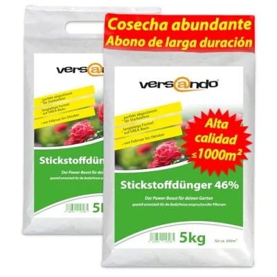 Imagen de versando 10kg de abono UREA 46% nitrógeno para aprox. 400m² todos los cultivos jardín febrero a octubre