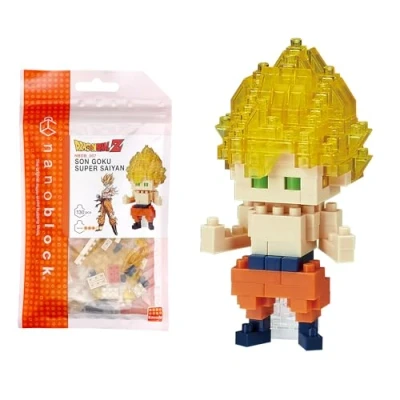 Imagen de nanoblock Bandai Goku Super Saiyan Dragon Ball Z Mini Figura de ladrillo Kit construcción manga pixel NBDB007