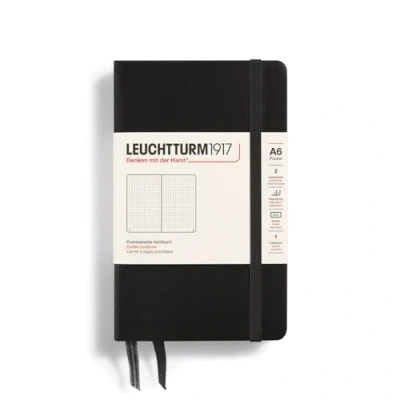Imagen de LEUCHTTURM1917 333915 Libreta de notas Pocket (A6) tapas duras, 187 páginas numeradas, negro, puntos