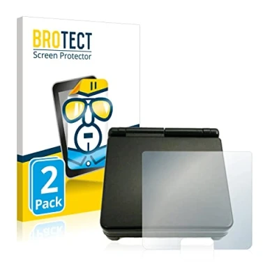 Imagen de BROTECT Protector Pantalla para Nintendo Gameboy Advance SP (carcasa) Transparente (2 Unidades) Anti Huellas
